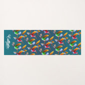 Kleurrijke levende vogels in de vlucht yogamat (Achterkant (horizontaal))