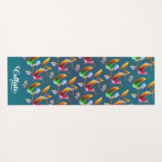 Kleurrijke levende vogels in de vlucht yogamat (Achterkant (horizontaal))