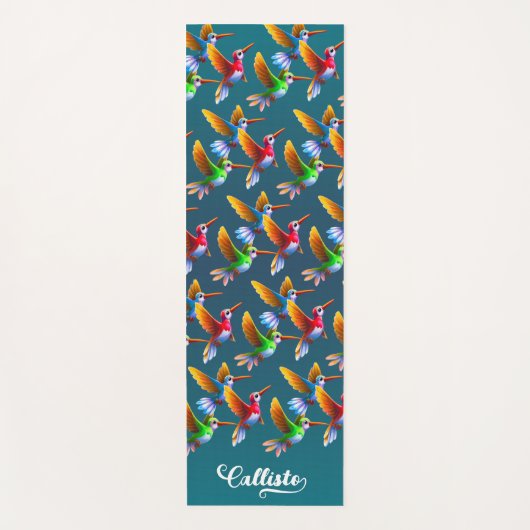 Kleurrijke levende vogels in de vlucht yogamat (Voorkant)