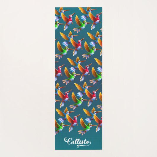Kleurrijke levende vogels in de vlucht yogamat (Achterkant)