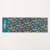 Kleurrijke levende vogels in de vlucht yogamat (Voorkant (horizontaal))