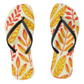Kleurrijke levendige bladmozaïek bladeren patroon teenslippers (Voetbed)