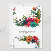 Kleurrijke levendige bloemen Baby in bloesemdouche Kaart (Achterkant)