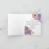 Kleurrijke levendige bloemen en bladeren Moederdag Kaart (Binnen)