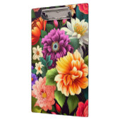 Kleurrijke levendige bloemen klembord (Links)