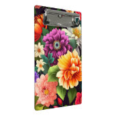 Kleurrijke levendige bloemen mini klembord (Schuin)