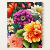 Kleurrijke levendige bloemen planner (Achterkant)