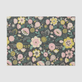 Kleurrijke levendige bloemen van Floral girly Tissuepapier