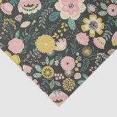 Kleurrijke levendige bloemen van Floral girly Tissuepapier (Detail)