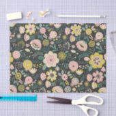Kleurrijke levendige bloemen van Floral girly Tissuepapier (Craft)