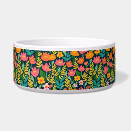 Kleurrijke levendige bloemen voerbakje