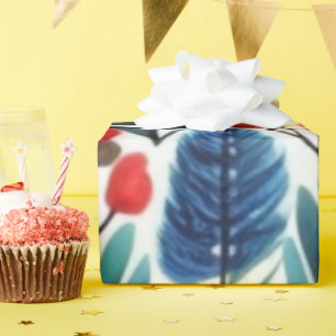 Kleurrijke levendige bloemen vogelspatroon Wrappin Cadeaupapier