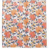 Kleurrijke levendige bloemenprint douchegordijn (Voorkant)