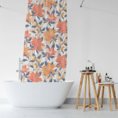 Kleurrijke levendige bloemenprint douchegordijn