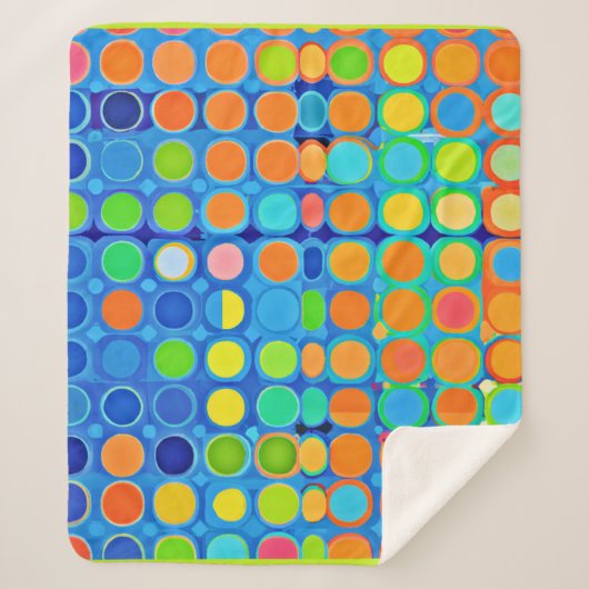 Kleurrijke levendige elegantie stijlvol patroon sherpa deken (Voorkant)