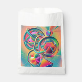 Kleurrijke levendige en grillige abstracte kunstwe bedankzakje