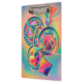 Kleurrijke levendige en grillige abstracte kunstwe klembord (Links)