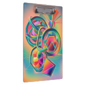 Kleurrijke levendige en grillige abstracte kunstwe klembord (Rechts)