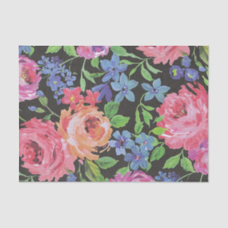 Kleurrijke levendige Florale collage van Flowers P Tissuepapier