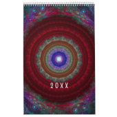 Kleurrijke levendige Fractale Kunst  Kalender (Hoes)