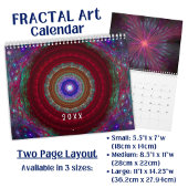 Kleurrijke levendige Fractale Kunst  Kalender