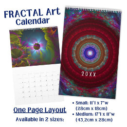 Kleurrijke levendige Fractale Kunst Kalender