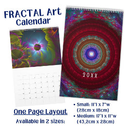 Kleurrijke levendige Fractale Kunst Kalender