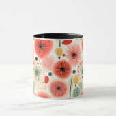 Kleurrijke levendige fruitbloem naadloos patroon mok (Midden)