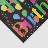 Kleurrijke Levendige Gelukkige Verjaardagsballonne Tissuepapier (Detail)