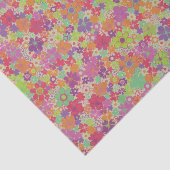 Kleurrijke levendige Hippie Floral botanical Flowe Tissuepapier (Detail)