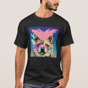 Kleurrijke Levendige Hond Kat Tijger Leeuw Draagt T-shirt