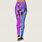 Kleurrijke levendige juweeltint funky spiraal frac leggings (Achterkant)