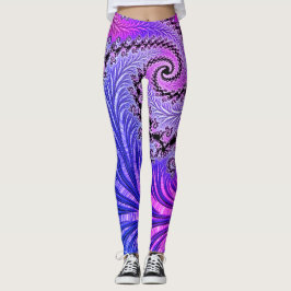 Kleurrijke levendige juweeltint funky spiraal frac leggings