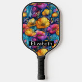 Kleurrijke Levendige Klaproos Persoonlijk Pickleball Paddle (Voorkant)