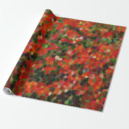 Kleurrijke levendige kleine rode bloemen Abstract Cadeaupapier
