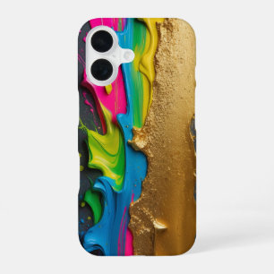 Kleurrijke Levendige Kunst iPhone 16 Hoesje