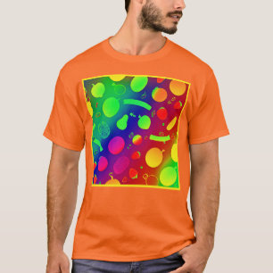 Kleurrijke Levendige Neon Fruits Pattern Art T-shirt