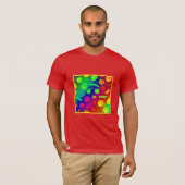 Kleurrijke Levendige Neon Fruits Pattern Art T-shirt (Voorkant volledig)