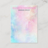 Kleurrijke Levendige Pastel Regenboog Sieraden Dis Visitekaartje (Voorkant)