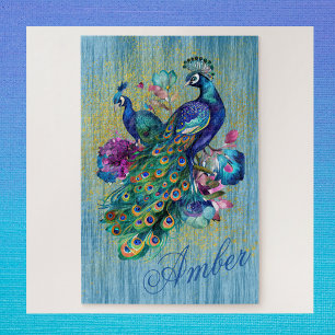 Kleurrijke levendige pauw pluim peafowl staart aan legpuzzel