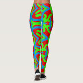 Kleurrijke levendige "Ratti_Creative_Arts" Legging (Achterkant)