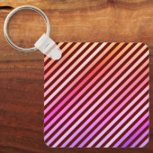Kleurrijke levendige streep sleutelhanger (Voorkant)