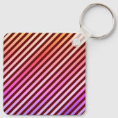 Kleurrijke levendige streep sleutelhanger (Achterkant)