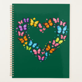 Kleurrijke Levendige Vlinder Hart Planner