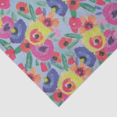 Kleurrijke levendige Waterverf Floral botanisch Tissuepapier (Detail)