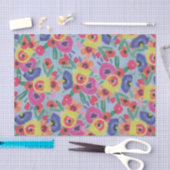 Kleurrijke levendige Waterverf Floral botanisch Tissuepapier (Craft)