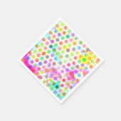 kleurrijke levendige waterverf splatters polka sti servetten (Hoek)