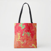 Kleurrijke levendige Waterverf Tote Bag (Voorkant)