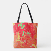 Kleurrijke levendige Waterverf Tote Bag (Achterkant)