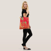 Kleurrijke levendige Waterverf Tote Bag (Op model)